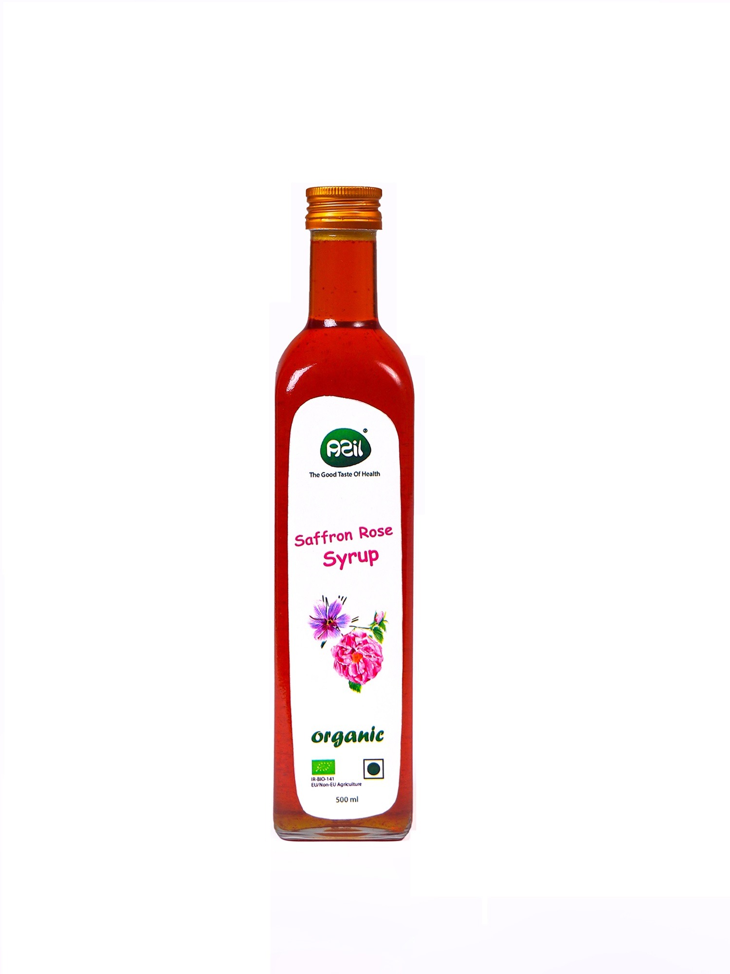 Saffron rose water  - Azil Organic Saffron-Rosewater Syrup