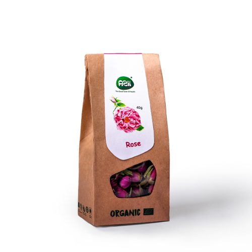 بسته بندی غنچه رز 40 گرمی 500x500 - Azil Organic Rose Buds